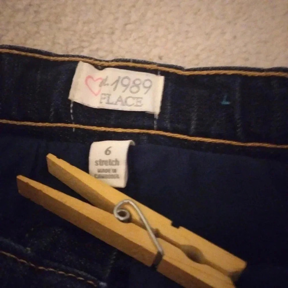 Children's place embellished jean skirtwith built in shorts-size 6 - Picture 5 of 7